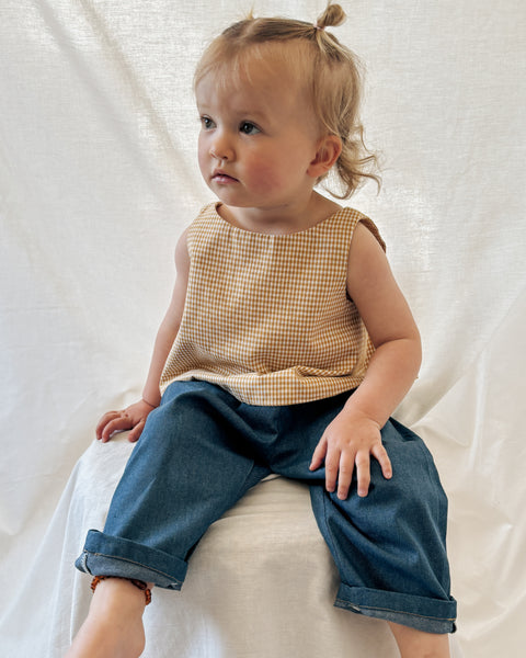 comfy denim play pants