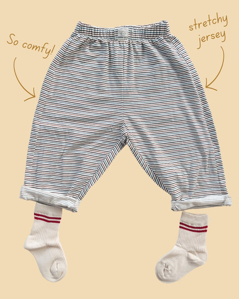 stripe jersey play pants