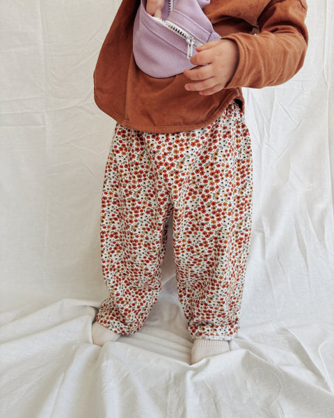 floral jersey play pants