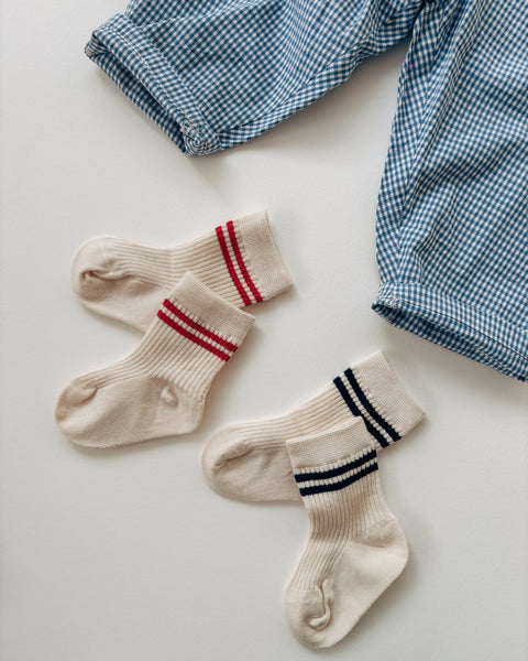 navy stripe socks