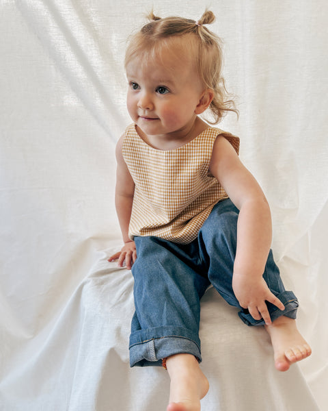 comfy denim play pants