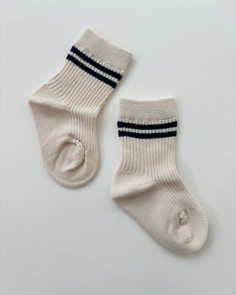 navy stripe socks