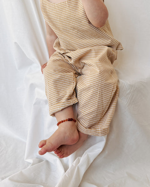 butter gingham play pants