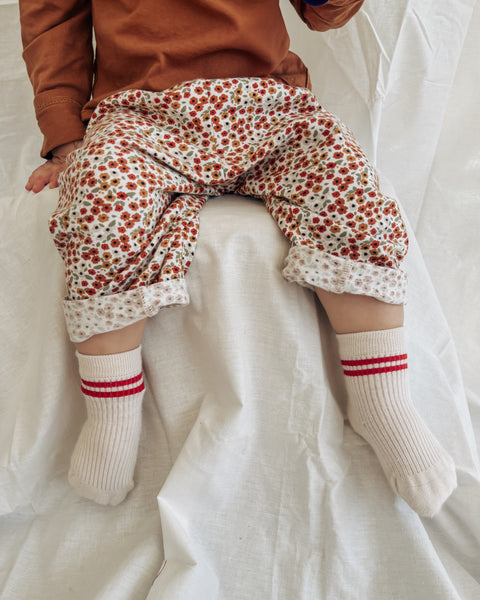 floral jersey play pants