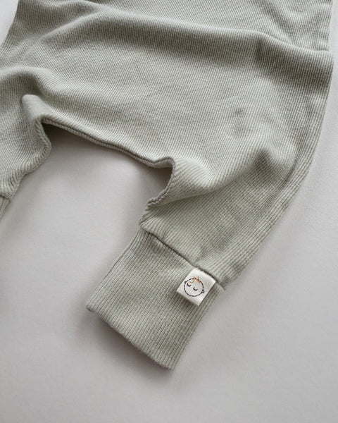 S:S mint ribbed dungarees (0-6 months)