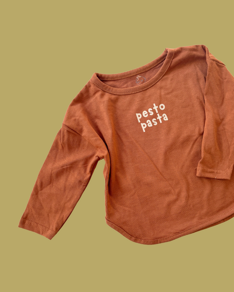 pesto pasta long sleeve top