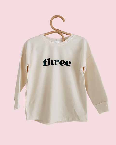 birthday t-shirt | three - Sadie:Baby UK