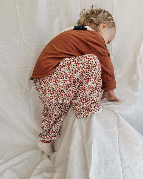 floral jersey play pants