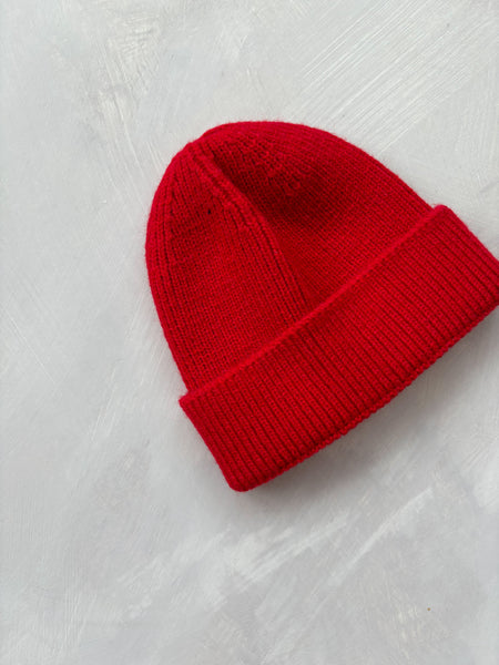 red beanie hat