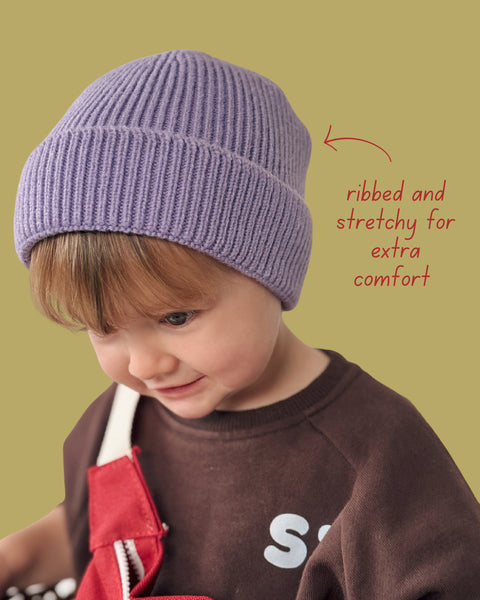 parma violet beanie hat