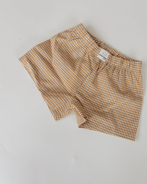 butter gingham shorts
