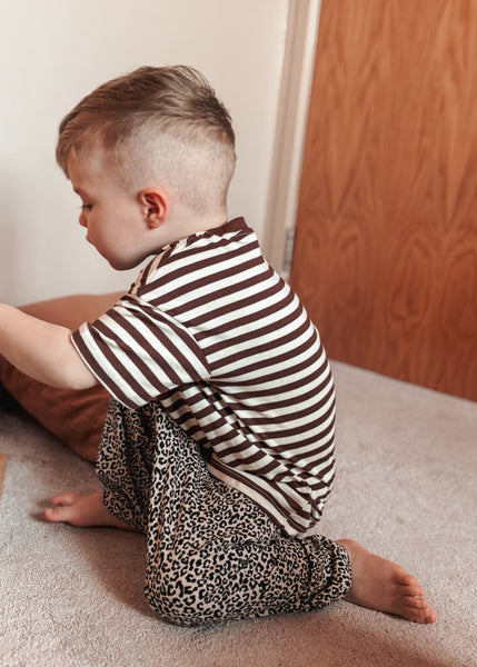 oversized chocolate stripe t-shirt