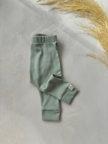 sage ribbed leggings - Sadie:Baby UK