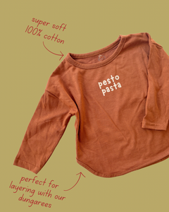 pesto pasta long sleeve top