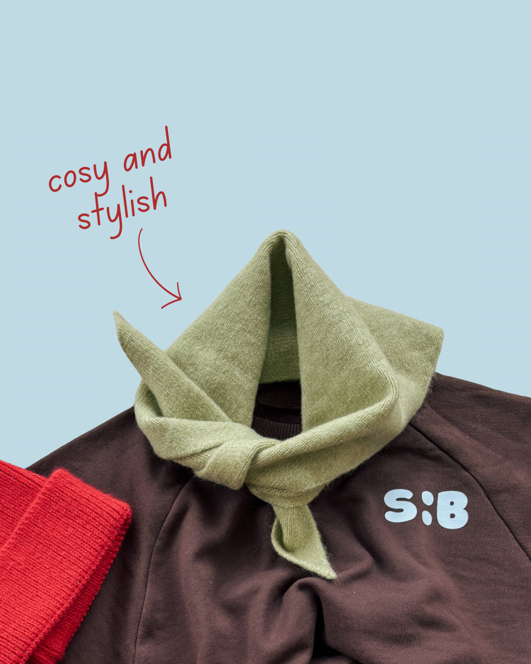 matcha green triangle scarf