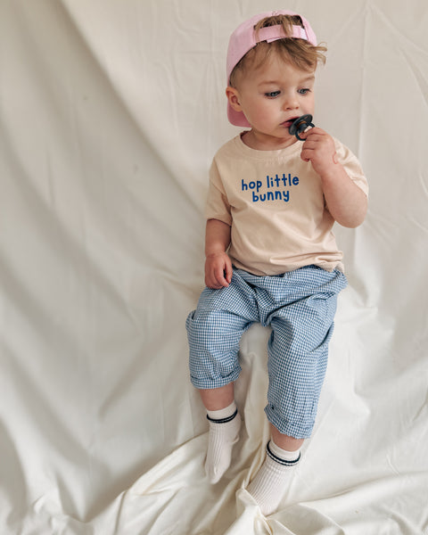 cornflower gingham play pants
