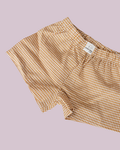 butter gingham shorts