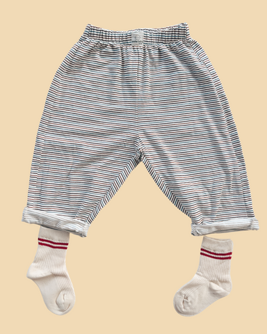 stripe jersey play pants