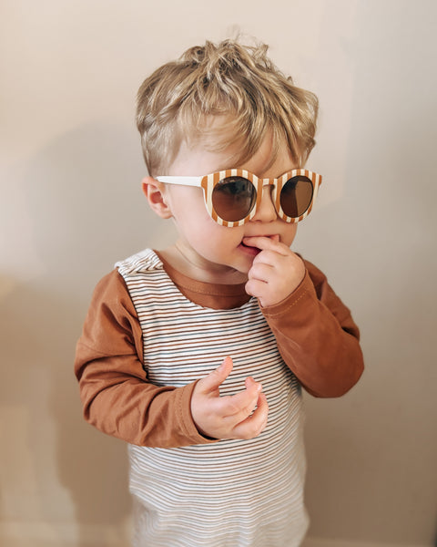 stripe dungarees