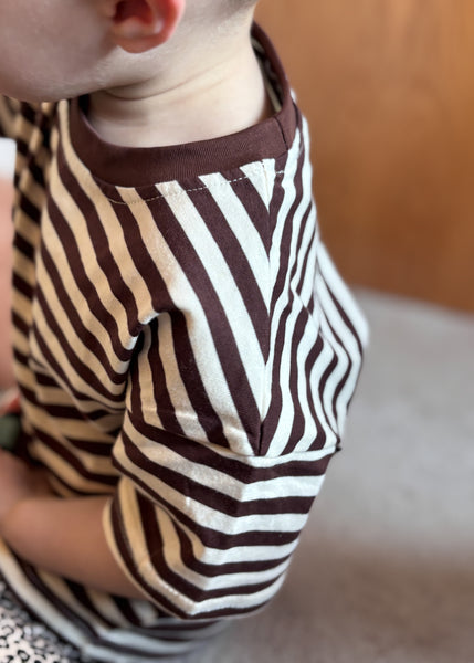 oversized chocolate stripe t-shirt