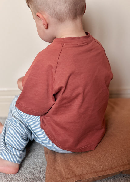boxy rust red t-shirt - Sadie:Baby UK