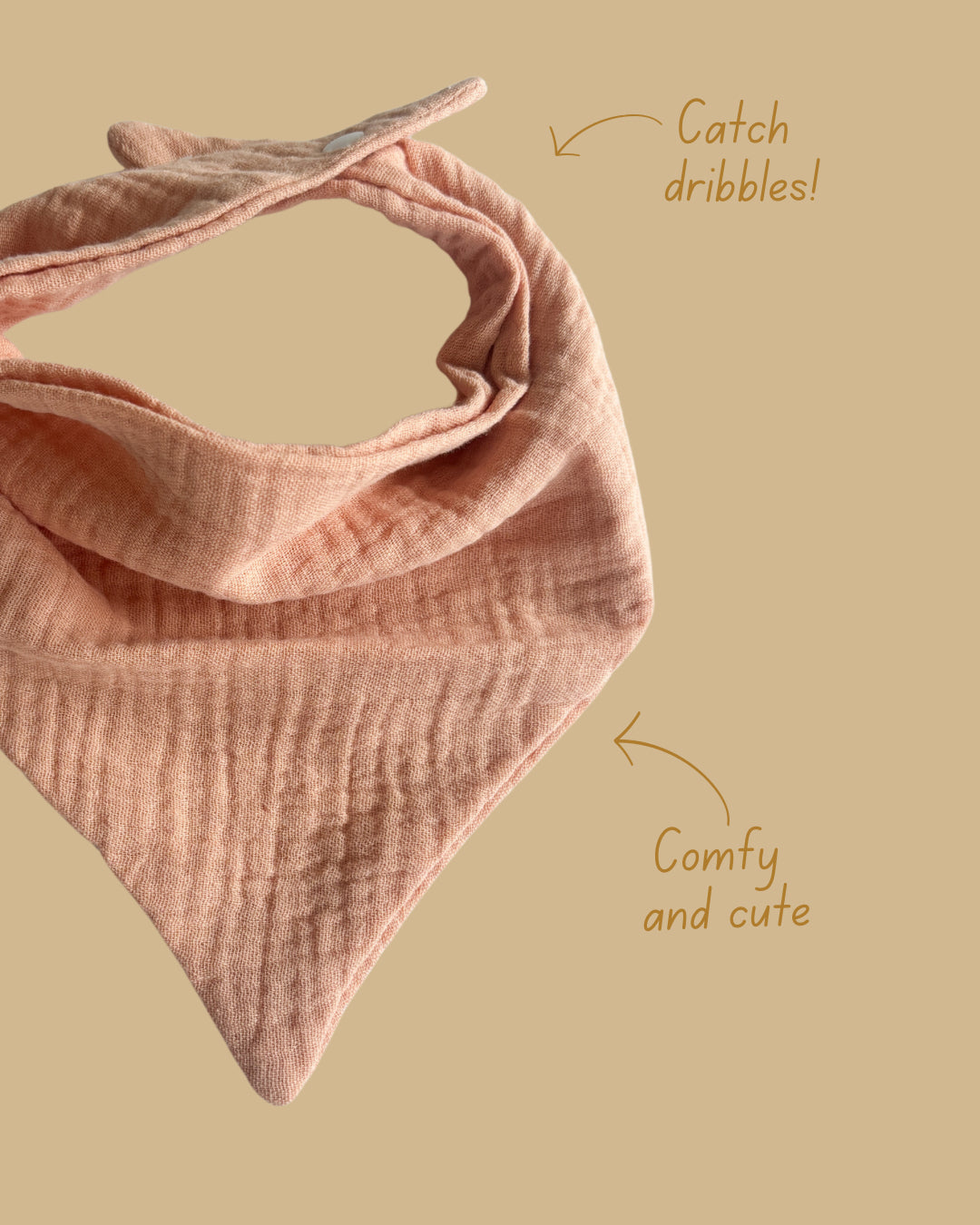 blush muslin bandana bib