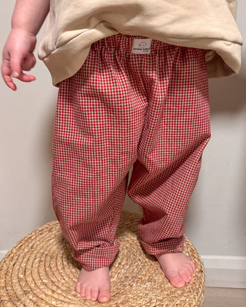 berry check play pants