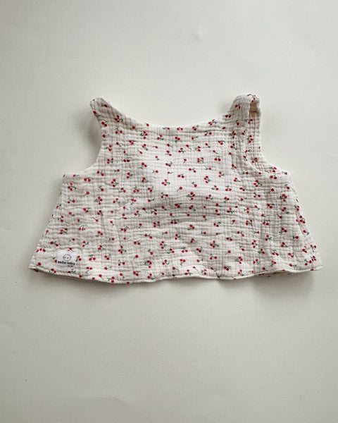 S:S cherry muslin gilet/top (2-3 years)